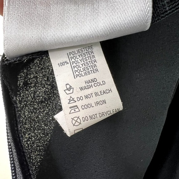 La Perla Vintage Mini Slip Dress Black White Stripe Pintuck Side Slit Spaghetti - Picture 7 of 8